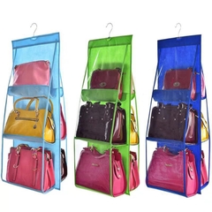 Túi Treo Giỏ Xách Nam Nữ 6 Ô Chống Bụi Treo Túi Xách Mini Cao Cấp A3951