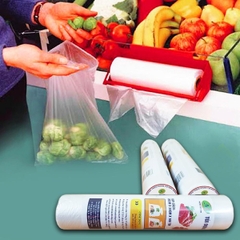 Combo 3 Cuộn Túi Đựng Thực Phẩm Sinh Học 30/25/30CM Cuộn Túi Bóng Nhiều Kích Cỡ Bọc Đựng Thức Ăn Tủ Lạnh A5611