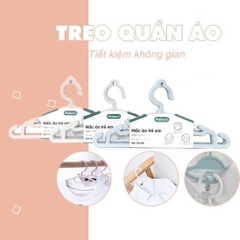 Sét 10 Móc Nhựa Treo Quần Áo Trẻ Em Hokori (2830) Mắc áo em bé A1441