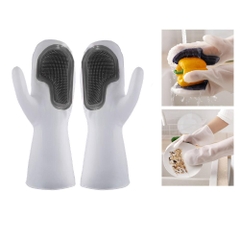 Găng Tay Rửa Chén Bát Tạo Bọt Silicon Bao Tay Vệ Sinh Nhà Cửa Găng Tay Cao Su A1821