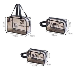 Bộ 3 Túi Đen Suốt Đựng Đồ Cá Nhân, Đựng Đồ Makup Vật Dụng Đi Du Lịch A4132