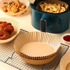 [KHAY NHỰA] Sét 50 Tờ Giấy Nến Vàng Lót Nồi Chiên Không Dầu Kèm Khay Nhựa A0731