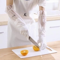 Găng Tay Rửa Chén Bát Siêu Dai Cổ Cao Có Chun Chống Tụt Chống Nước A4133