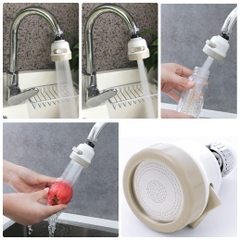 Đầu Vòi Tăng Áp Lực Nước Nối Vòi Rửa Chén Bát Xoay 360 Độ 2 Chế Độ A1924