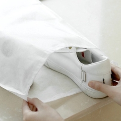 Sét 50 Túi Đựng Giày Đa Năng Vải Không Dệt, Miệng Dây Rút Tiện Lợi (Màu trắng) A2741