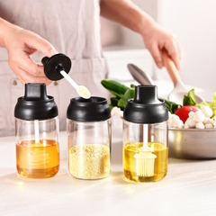Lọ Đựng Gia Vị Thủy Tinh Hũ Đựng Gia Vị Có Thìa Thông minh K056