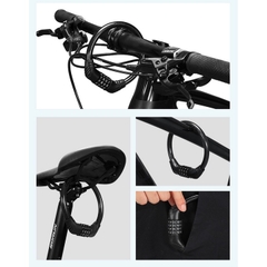 Khóa Xe Đạp Thể Thao Phụ Kiện Xe Đạp Khóa Dây Xe Đạp Mật Mã 4 Số Lõi Thép Chống Cắt Chống Trộm A4812