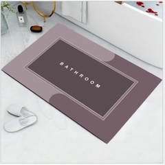 Thảm Lau Chân SiLicon 40x60CM  Hình Chữ Nhật Siêu Thấm Hút Thảm chống Trượt Cao Cấp A3661