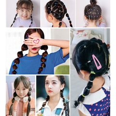Bịch Chun Cột Tóc Nhiều Màu Dây Buộc Tóc Tạo Kiểu Cho Bé Kèm Túi Gấu A2241