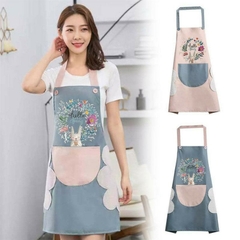 Tạp Dề Hoa Thỏ Có Túi Và Khăn Lau A1543
