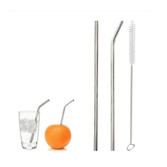 Bộ 3 Ống Hút Inox Kèm Cọ Rửa Vệ Sinh Có Túi Đựng Dây Rút Canvas A2042