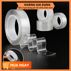 Băng Keo 2 Mặt Siêu Dính Trong Suốt Dày 1mm A1914- 3 Mét