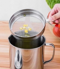 Ca Lọc dầu ăn Inox 304 Siêu Bền Có Lưới Lọc Cặn Dư Thừa A3862