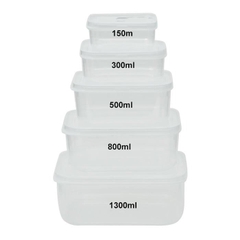 [ 2-300ML ] Hộp Lạnh Bầu Đựng Thức Ăn Trữ Thực Phẩm, Hộp Nhựa Đựng Đồ Ăn, Hộp Lưu Trữ Thức Ăn Bỏ Tủ Lạnh (6685) A2931-2