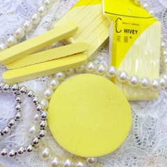 Bông Nở Rửa Mặt Bọt Biển Chivey 12 Miếng Khăn Giấy Nén Lau Mặt Dùng 1 Lần A1844