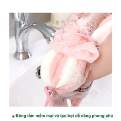Bông Tắm Lưới Chà Lưng 2 Đầu Tạo bọt mã mới A3823