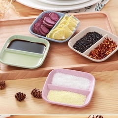 Chén Bát Đựng Gia Vị 2 Ngăn Dĩa Đựng Nước Chấm A2332