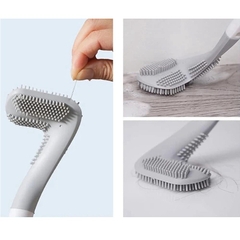 Chổi Cọ Toilet Silicon chữ L Vệ Sinh Bồn Cầu Nhà Tắm A0443