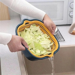 Combo Rổ 6 Món, Rổ Nhựa Chậu Ráo Nước Hai Lớp Đựng Rau, Hoa Quả A4621