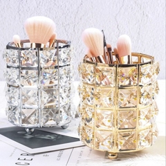 Cốc Đựng Cọ Trang Điểm, Lọ Đựng Cọ Đính Đá Pha Lê Họa Tiết Kim Cương A3861