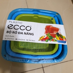 Bộ Rổ Nhựa Kèm Thau ECCO 6 Món A0561