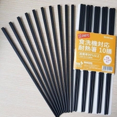 Sét 10 Đôi đũa sợi thủy tinh SHIKISAI Nhật Bản Kháng khuẩn Chất Liệu Nhựa chống ẩm mốc A2012