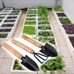 Bộ Cụng Cụ 3 Món Trồng Cây Cảnh, Cuốc Cào Xẻng Làm Vườn Trồng Rau Sạch Tại Nhà A1841