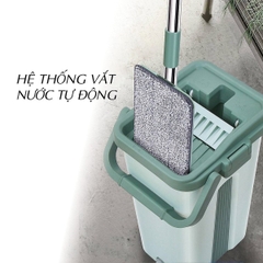 Bộ Cây Lau Nhà Tự Vắt Thông Minh, Cây Lau Nhà Tự Vắt Tiện Lợi Kèm Thùng A2911