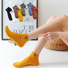 Sét 10 Đôi Vớ Gấu Xinh Đẹp Tất Vớ Nữ Cổ Ngắn Nhiều Màu Mềm Mại A3714