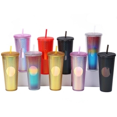 Ly nước Kim Cương Cách nhiệt 2 lớp 710ml chất liệu nhựa PP cao cấp A4761