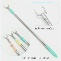 Cây phơi quần áo bằng inox kéo dài 1,5M Xếp Gọn A0132