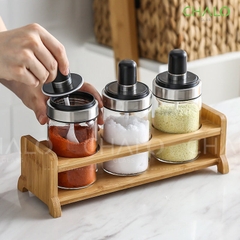 Lọ Đựng Gia Vị Thủy Tinh Hũ Đựng Gia Vị Có Thìa Thông minh K056