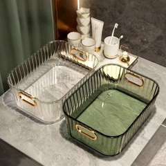 Khay Nhựa Trong Suốt Đựng Mỹ Phẩm Vật Dụng Để Bàn A1462