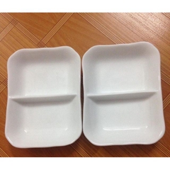 Dĩa Chấm Nhíp 2 Ngăn Việt Nhật Đựng Gia Vị Nước Mắm A1133