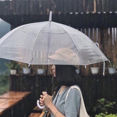 Ô Dù Trong Suốt Đi Mưa Ô Dù Chụp Hình Phong Cách Nhật Bản A0133