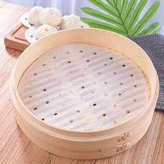 Bịch 100 Tờ Giấy Nến Đục Lỗ Tròn Lót Xửng Hấp Thấm Dầu Ăn Size 23cm HA402