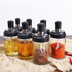 Lọ Đựng Gia Vị Thủy Tinh Hũ Đựng Gia Vị Có Thìa Thông minh K056