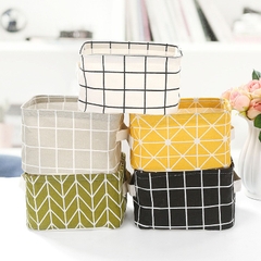 Giỏ Vải Vuông Đựng Đồ Để Bàn Nhỏ Gọn Sắp Xếp Vật Dụng Gia Đình Ngăn Nắp A3933