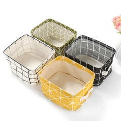 Giỏ Vải Vuông Đựng Đồ Để Bàn Nhỏ Gọn Sắp Xếp Vật Dụng Gia Đình Ngăn Nắp A3933
