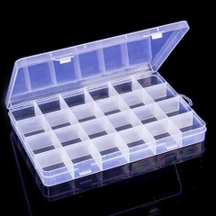 Hộp Đựng Trang Sức 24 Ngăn Mini Trong Suốt Có Thể tháo Ráp Các Ngăn A3231