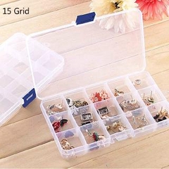 Hộp Đựng Trang Sức 15 Ngăn Mini Trong Suốt Có Thể tháo Ráp Các Ngăn A3231