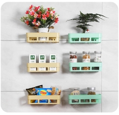 Kệ Nhà Tắm Phòng Bếp Dán Tường Kệ Đựng Mỹ Phẩm Gia Vị Treo Tường Hình Chữ Nhật A4451