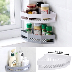 Kệ Nhà Tắm Góc Tường Tam Giác Kệ Nhà Bếp Đựng Gia Vị Dán Tường ( Nhựa) A3311