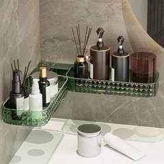 Kệ Nhà Tắm Mica Trong Suốt Hình Chữ L Đựng Dầu Gội Sữa Tắm A0651