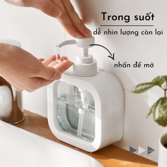 Bình Chiết Dầu Gội Sữa Tắm 300ml, Chiết Nước Rửa tay, Rửa Chén, Chai Chiết Khi Đi Du Lịch A3551
