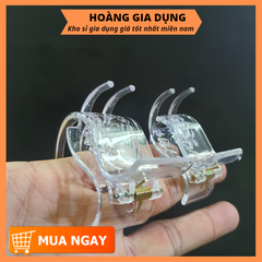 (3R-Trong) SÉT 12 Kẹp Càng Cua 3 Răng - Trong Suốt A2023