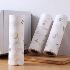 Cuộn Khăn Lau Màu Trắng Họa Tiết 20CM Cuộn khăn lau Vệ Sinh A0811