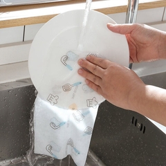 Cuộn Khăn Lau Màu Trắng Họa Tiết 20CM Cuộn khăn lau Vệ Sinh A0811