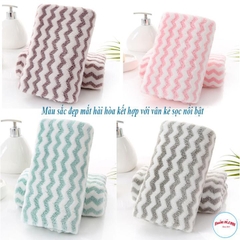 Khăn Mặt Nếp Sọc 30x50cm A0822 - Đã Cuộn