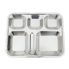 Khay Đựng Cơm Phần Inox 5 Ngăn Chia Cơm Đựng Thức Ăn A2462
